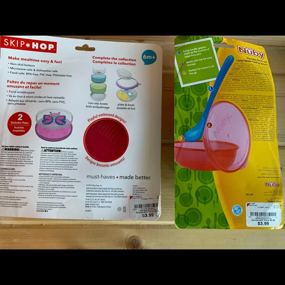 New baby/kid plastic bowl lids spoons - Picture 4 of 4